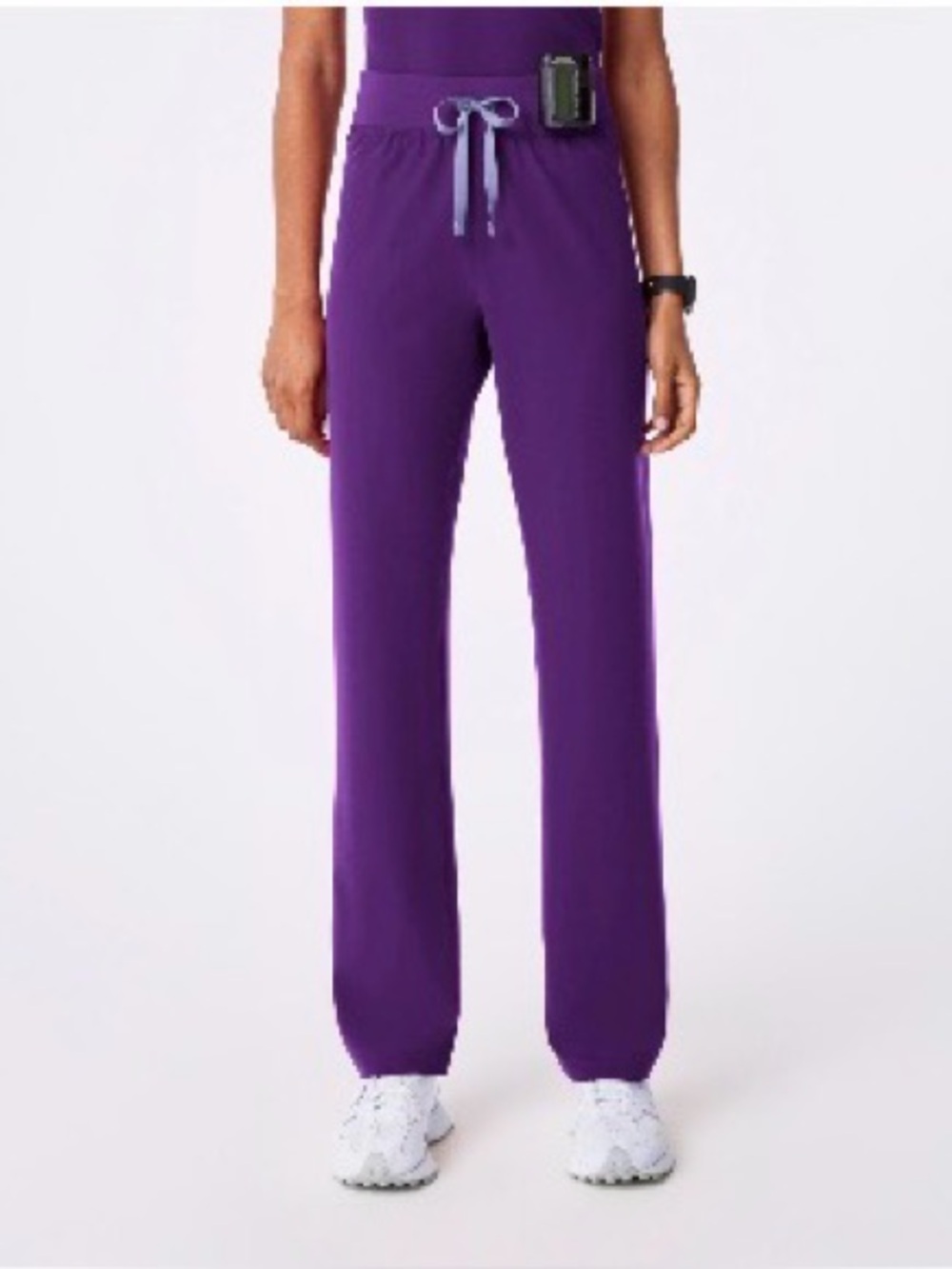 Figs Women’s Digital Grape High Waisted Livingston Basic Scrub Pants Medium